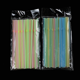 PLA biodegradable corn starch color bar bendable straw 6-210